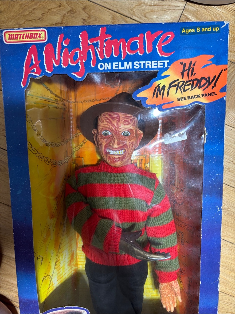 Vintage 1989 Matchbox Talking Freddy Krueger Doll Nightmare on Elm Street w/ Box - Picture 2 of 6